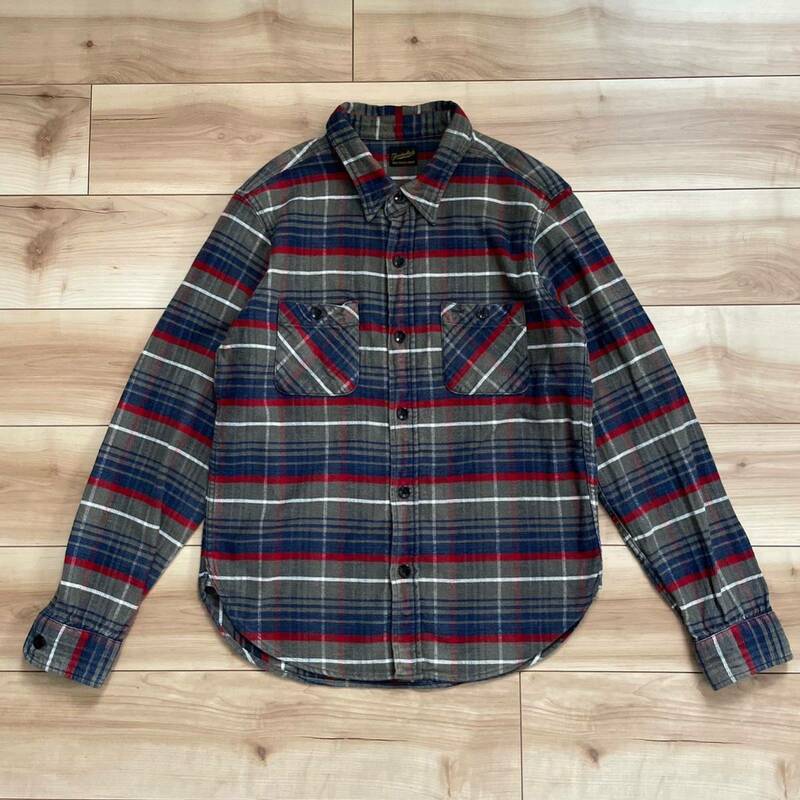 【送料無料】TENDERLOIN テンダーロイン T-HEAVY FLANNEL CHECK SHT グレー XS ヘビーフランネル チェック シャツ