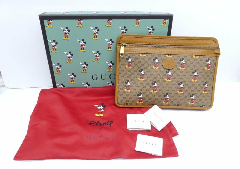 美品 GUCCI グッチ × ディズニー セカンドバッグ 鞄 △WP1757