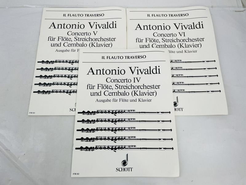 ■ヴィヴァルディ コンチェルト フルート協奏曲 RV435 434 437 楽譜 音楽 楽器 管楽器 譜面 本 フルート flute Vivaldi Concerto 