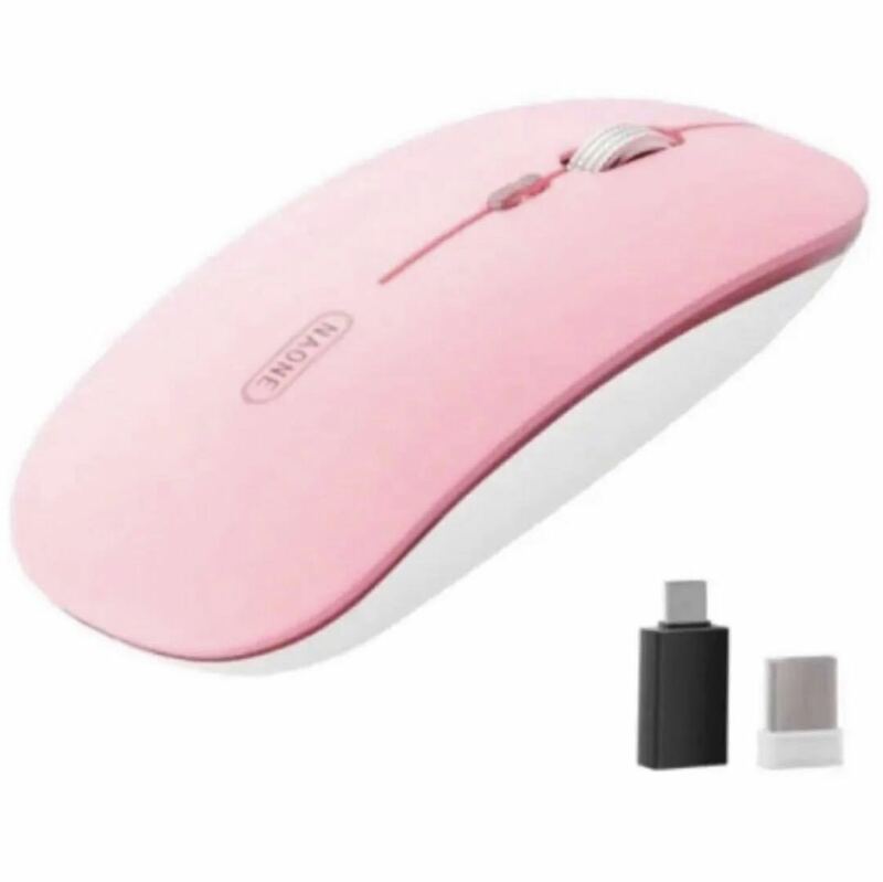 ワイヤレスマウス可愛いピンク色BB524Bluetooth 静音 軽量 充電 ポータブルオフィスマウス 充電式マウス薄型 最新版