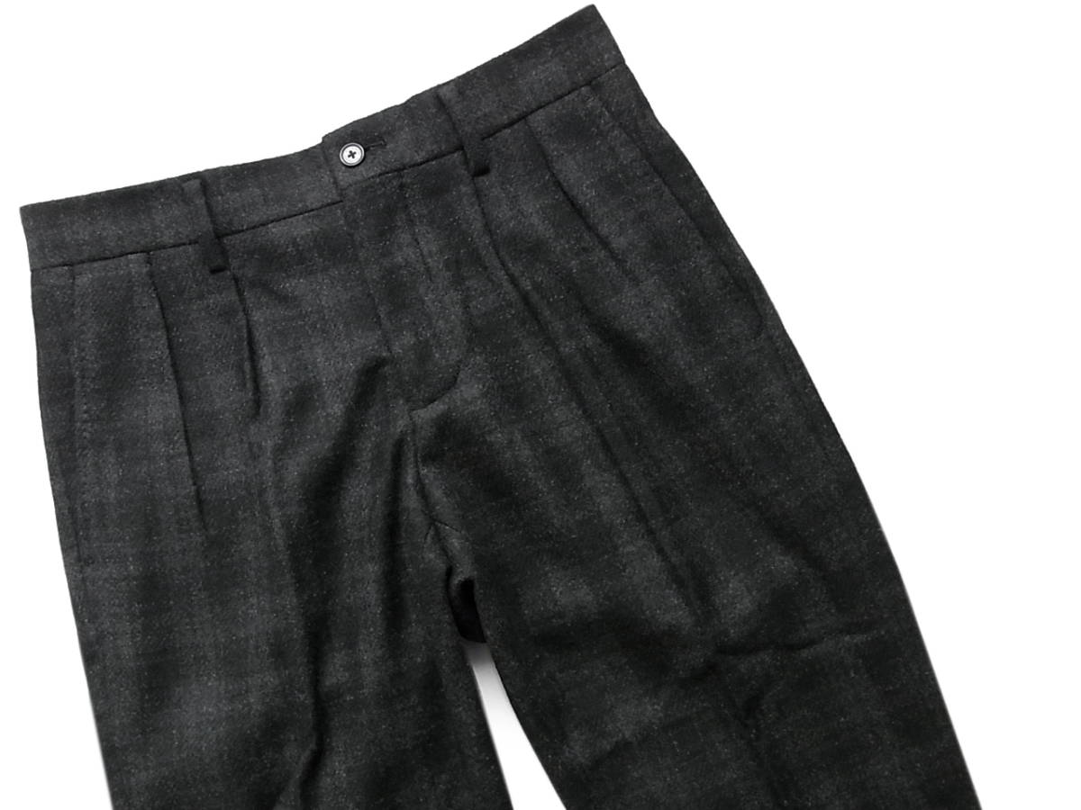 ◇◆MACKINTOSH PHILOSOPHY(マッキントッシュ)/モダンプリーツ！ザックリ起毛なタータンチェックウールツイードパンツ【36(W76)】/2.6万
