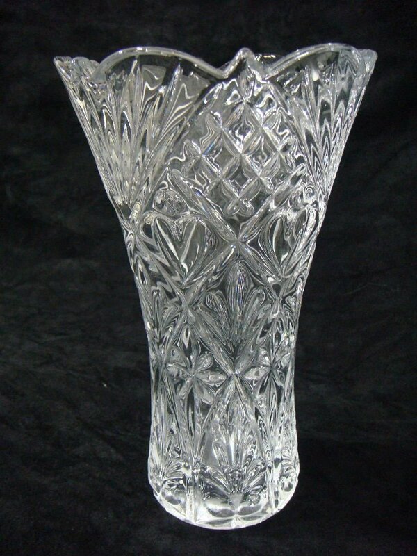 KT/H11O-DA1 中古品 ガラス製 花瓶 花器 高さ20cm
