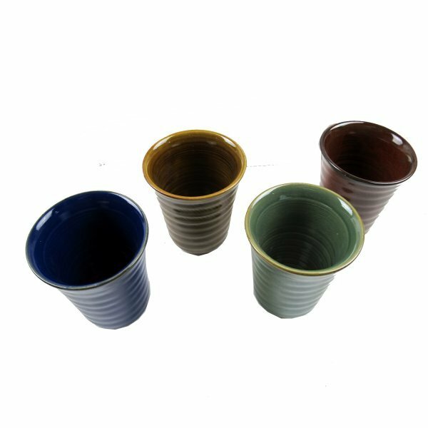 新品 未使用品　陶器フリーカップ(4個組)