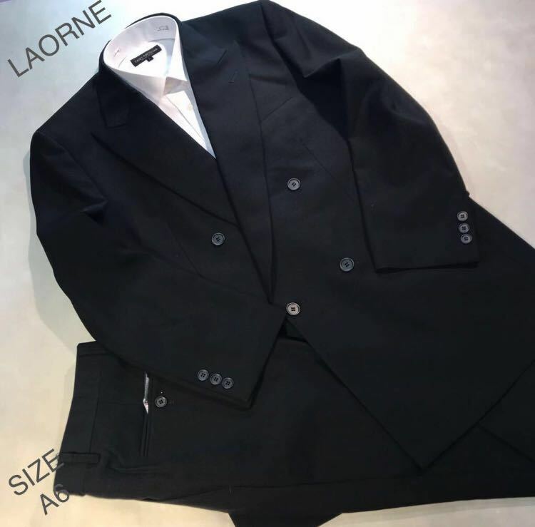 ★紳士服工房★【決算セール】★新品★未使用LAORNE/4ッ釦1ッ掛け礼服ダブル スーツ/サイズA6/冠婚・葬祭・式典/礼装礼服/オールシーズ