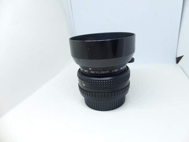 Kマウント リコー 薄型 50㎜ F2 ニコンHS-9 メタルフード付
