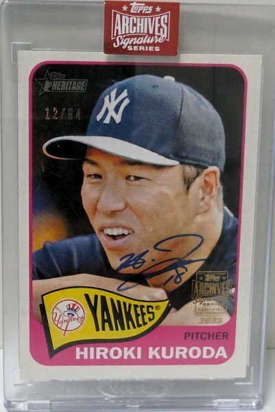 MLB☆黒田博樹 23 Topps Archives Heritage 64枚直筆サインカード