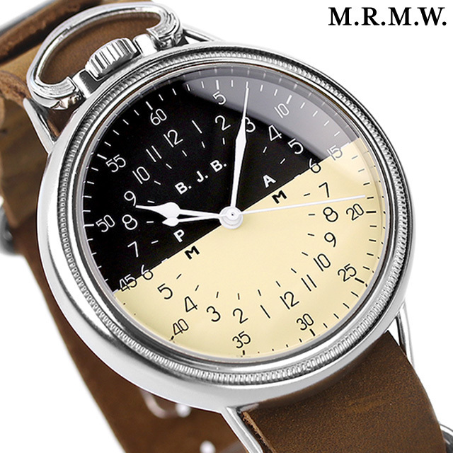 モントルロロイ ミリタリーウォッチ ナイトアンドデイ 腕時計 M.R.M.W. AN5740-24H-BW