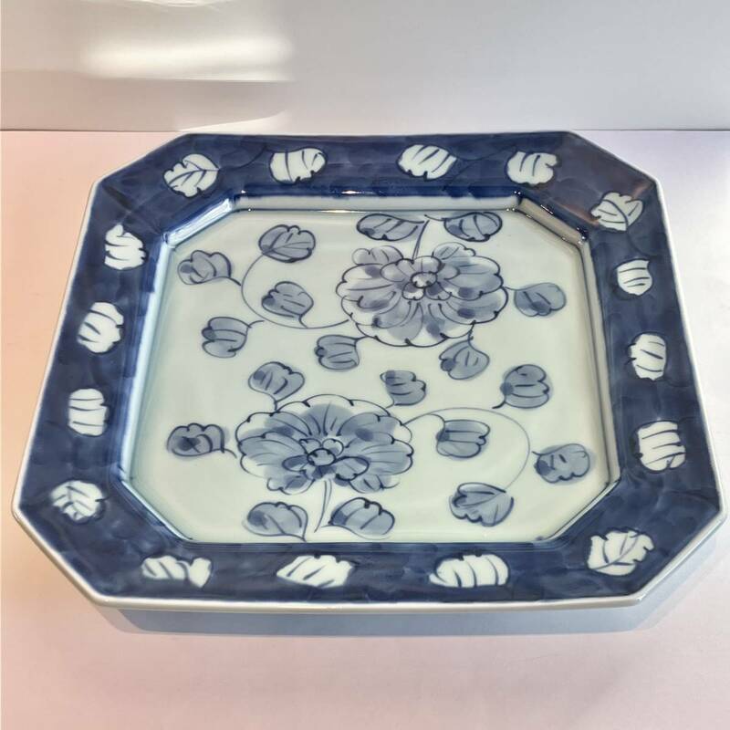 有田焼 宗右衛門 角皿 大皿 和食器 27.5×27.5 陶器 骨董品