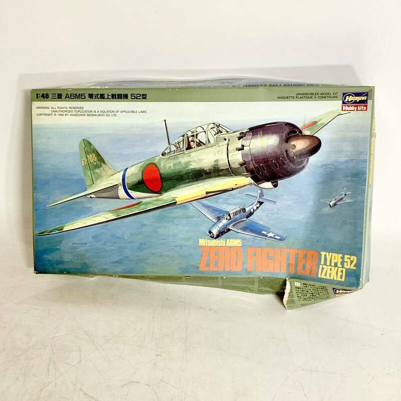 未組立　ハセガワ　1/48　三菱 A6M5 零式艦上戦闘機 52型　Mitsubishi ZERO FIGHTER TYPE52 ZEKE　J7 J007　Hasegawa