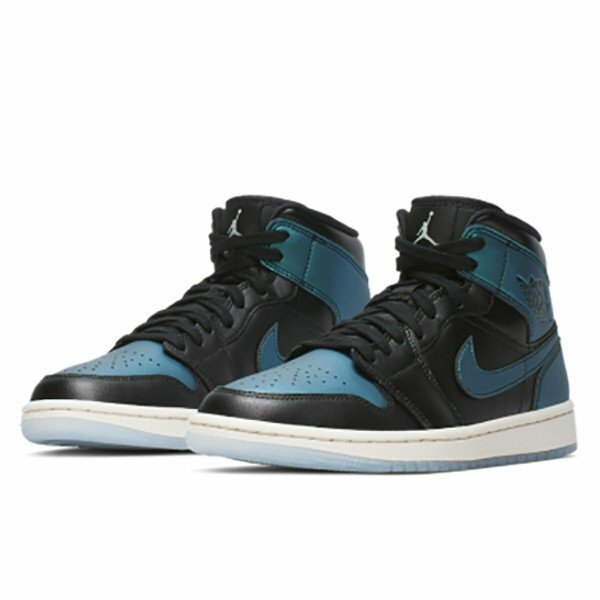 エアージョーダン１ミッド イリディセント NIKE WMNS AIR JORDAN 1 MID IRIDESCENT BLACK/PALE IVORY-MULTI-COLOR