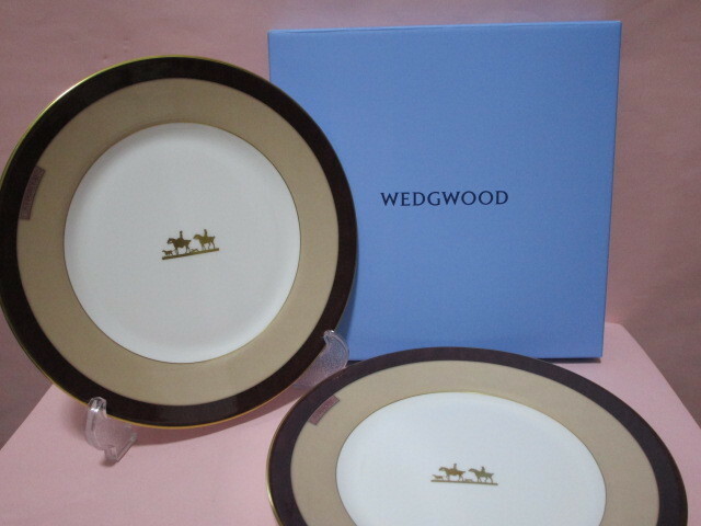 新品　Wedgwood／ウェッジウッド　エクストリア／Equestria　20センチプレート　2枚セット