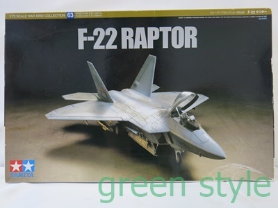# TAMIYA　F-22　RAPTOR　ラプター　1/72スケール　ITEM 60763　WAR BIRD COLLECTION　63　未組立品