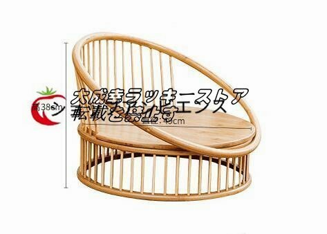 新入荷★特色手作り竹椅子 竹本色+胡桃色から選択可能