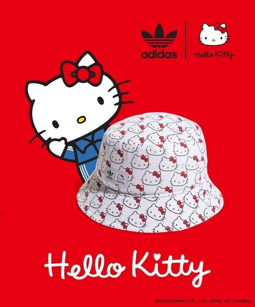 アディダス オリジナルス × ハローキティ バケットハット adidas Originals x Hello Kitty 57-60cm 大人気完売品 (タグ付き未使用品)