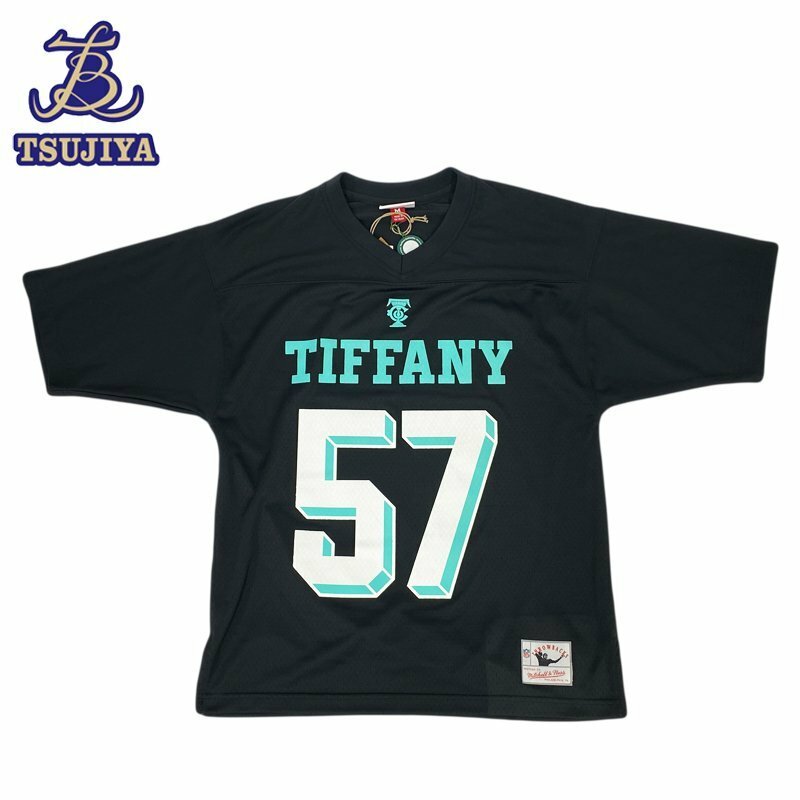 TIFFANY&Co. ティファニー　ミッシェル＆ネスフットボールジェシー　半袖シャツ　ブラック　#M　中古AB【辻屋質店A2271】