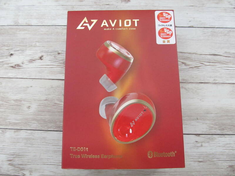 Aviot 完全ワイヤレスイヤホン TE-D01T レッド/▲EF（コン）