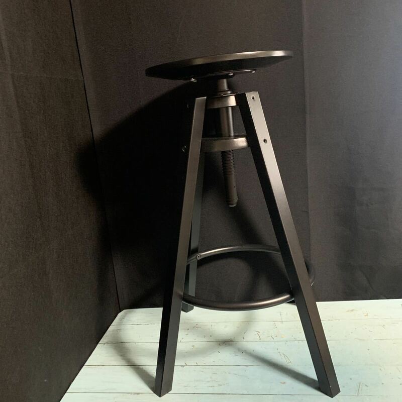スツール 回転昇降式 イス 椅子 黒 BLACK チェア スピンスツール 回転昇降式チェア カウンターチェア 丸椅子