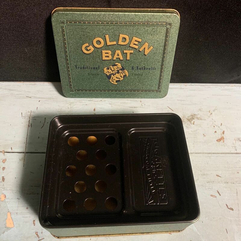 GOLDEN BAT ゴールデンバット 灰皿 オリジナル缶灰皿 昭和レトロ (8566)