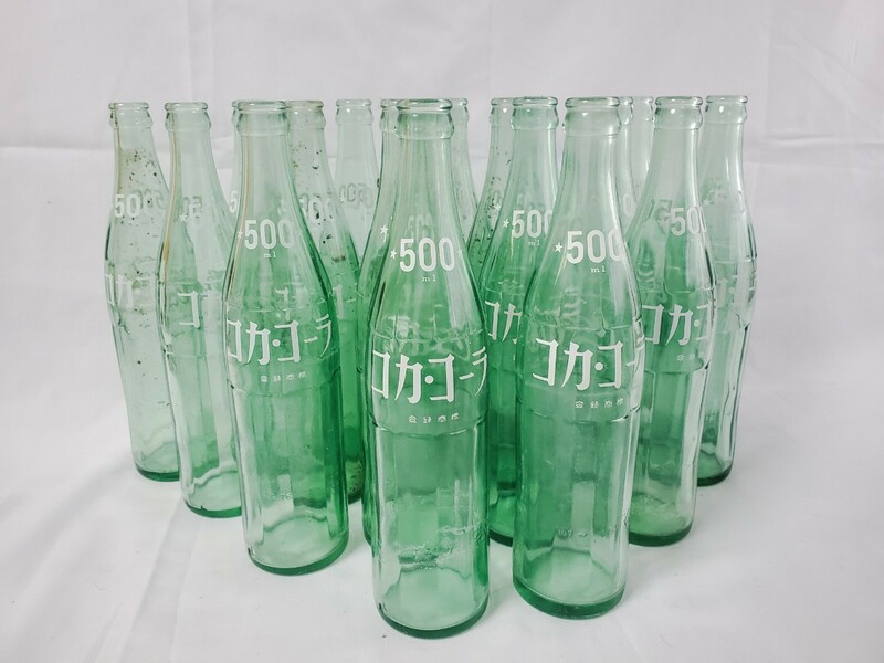 昭和レトロ 当時物 コカ・コーラ 空き瓶 500ml ボトル 19本 セット ★to-160