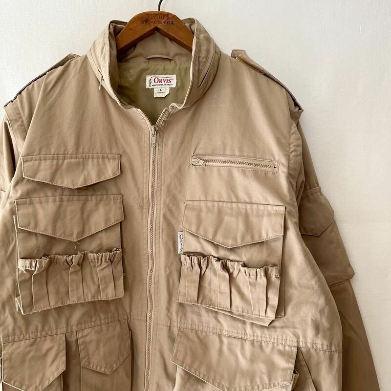 80s ORVIS カメラマンジャケット L ビンテージ 80年代 オービス フォトグラファージャケット サファリジャケット オリジナル ヴィンテージ