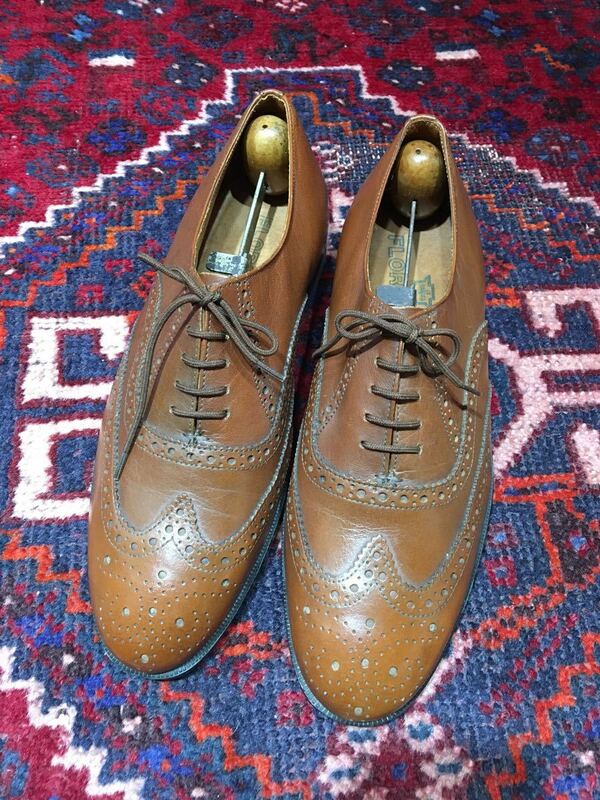 DEAD STOCK VINTAGE FLORSHEIM LEATHER WING TIP SHOES/デッドストックヴィンテージフローシャイムレザーウィングチップシューズ