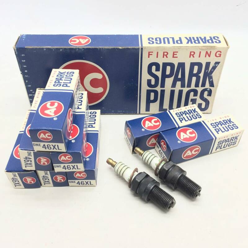 ☆ AC FIRE RING SPARK PLUGS ONE 46XL スパークプラグ 8個セット まとめ 部品 パーツ 電装品 旧車 カー用品 長期保管品 現状品 ☆K80294