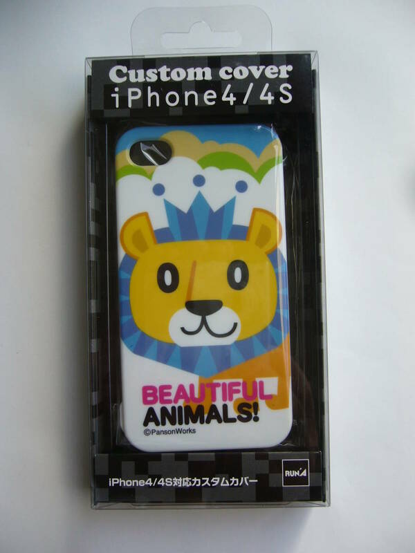 iPhone4/4S用 パンソンワークス BEAUTIFUL ANIMALS! 「ライオン」スマートフォンケース 未開封品