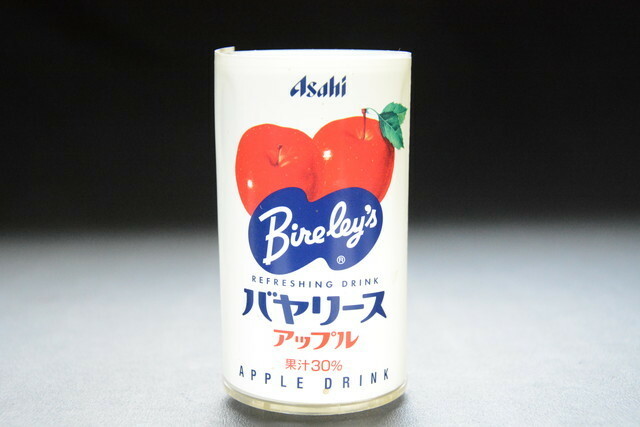 古いダミー缶 Asahi Bireley's バヤリース アップル 検索用語→A10内昭和レトロ空き缶空缶看板ノベルティー自販機見本缶