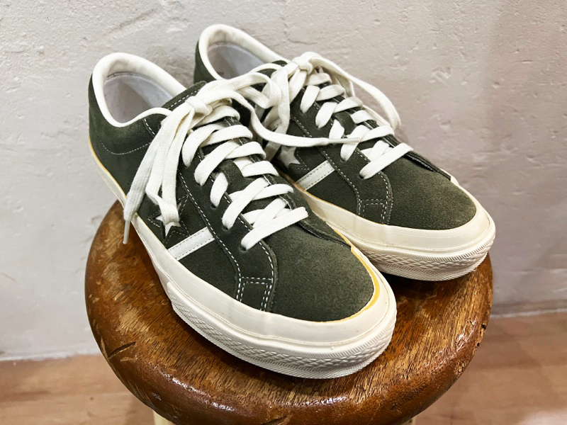 K97★CONVERSE/コンバース STAR&BARS SUEDE OX スター＆バーズ スウェード オリーブカラー 1CL757 26cm ワンスター★ 