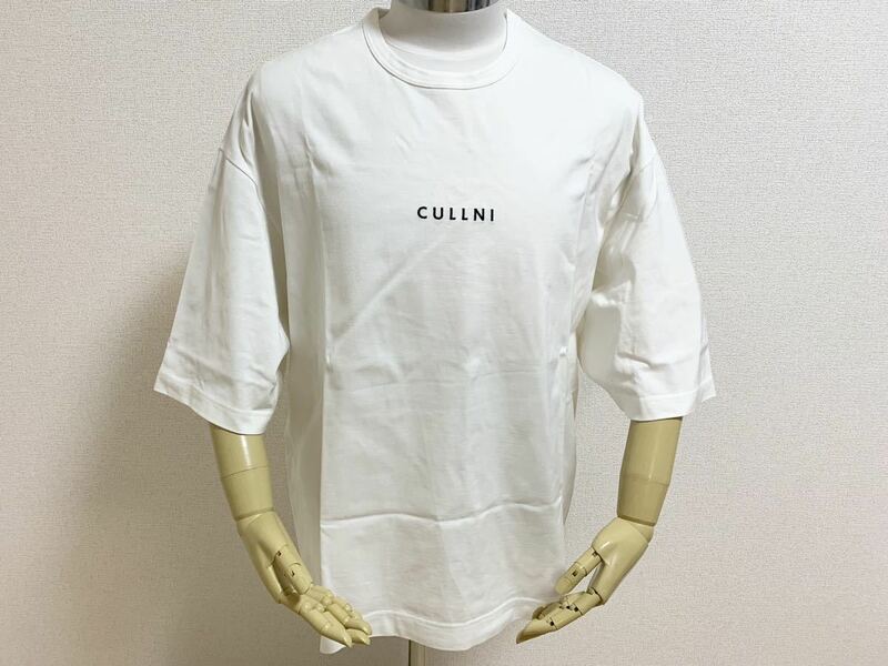 超美品 激レア 完売品 芸能人多数着用 クルニ CULLNI オーバーサイズ ロゴ 半袖 Tシャツ 白 ホワイト サイズ2