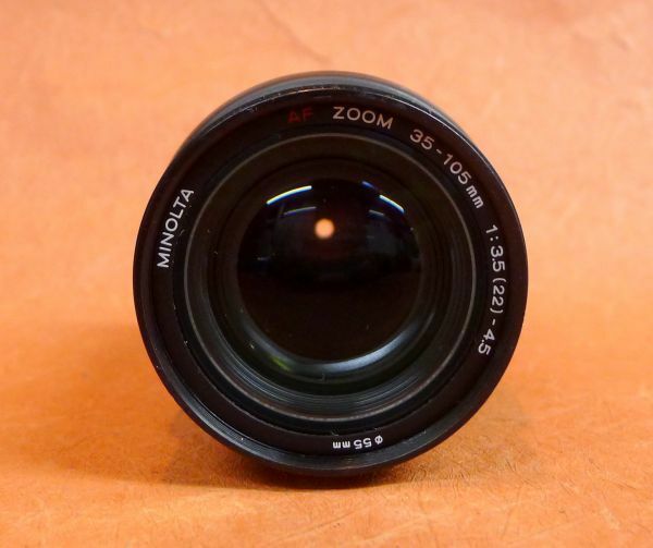 j139 MINOLTA AF ZOOM レンズ 35-105ｍｍ 1:3.5(22)‐4.5 Φ55 オートフォーカス サイズ：約 直径6×高さ7～9ｃｍ /60