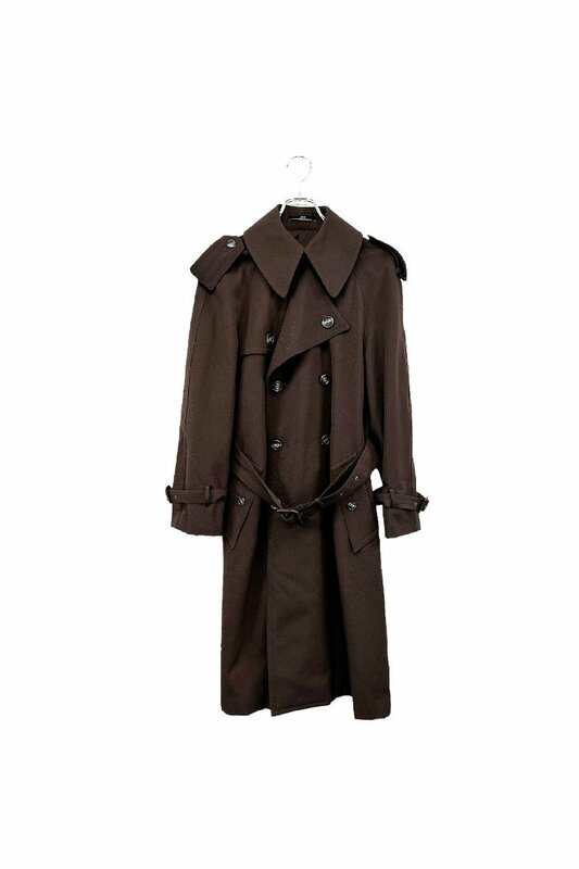 90's JUN trench coat ジュン トレンチコート ウール ブラウン ヴィンテージ 単品 8