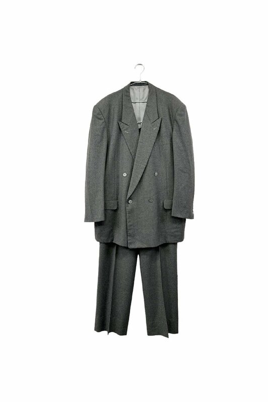 GIANNI VALENTINO gray set up ジャンニヴァレンティノ セットアップ スーツ グレー ダブル ヴィンテージ 単品 8 買