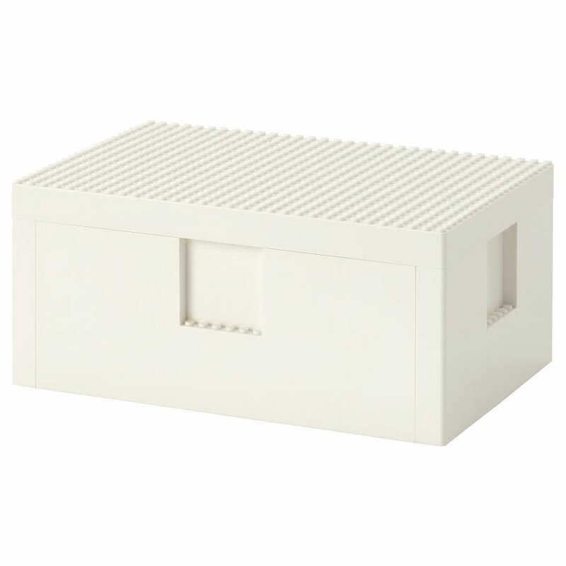 IKEA ボックス ふた付き BYGGLEK ホワイト, 26x18x12 cm 送料￥750!