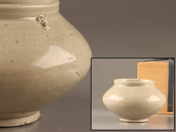 古美術 朝鮮古陶磁器 李朝 白磁 壷 時代物 極上品 初だし品 C2561