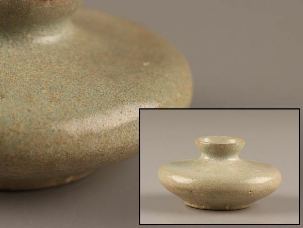 古美術 朝鮮古陶磁器 高麗青磁 油壷 時代物 極上品 初だし品 C2916