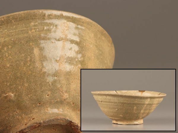 古美術 朝鮮古陶磁器 高麗青磁 鉢 時代物 極上品 初だし品 C3017