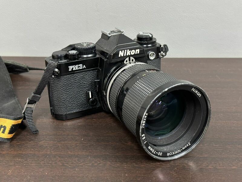 Nikon ニコン FM3A ブラックボディ Zoom-NIKKOR 35~70mm F3.5 レンズ 一眼レフカメラ マニュアルフォーカス 動作未確認 現状品