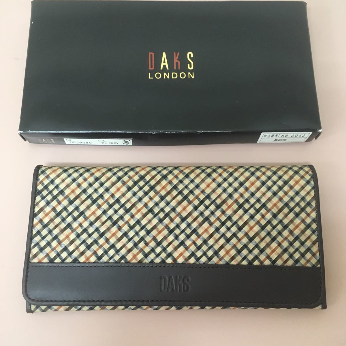 DAKS ダックス チェック柄 長財布 ブラウン ★希少品★★開封済　未使用品★