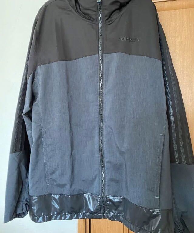 adidasネオ★メンズ☆ジャケット☆サイズ　O(XL)カラーブラック×グレー☆裏地無し★未使用品★