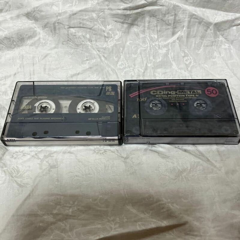 カセットテープ METAL メタル メタルテープ 2個セット ケース付 AXIA TDK 70 50 k369