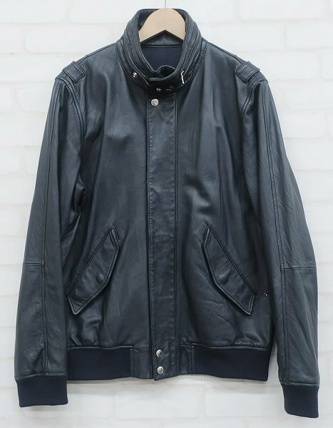 2J6518■SOPHNET WASHED LEATHER STAND COLLAR BLOUSON 89026 ソフネット ラムレザーシングルライダース ジャケット