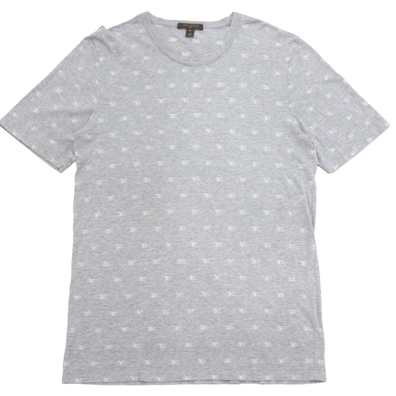 ルイ・ヴィトン LVロゴ総柄 半袖Tシャツ メンズ グレー XL LOUIS VUITTON