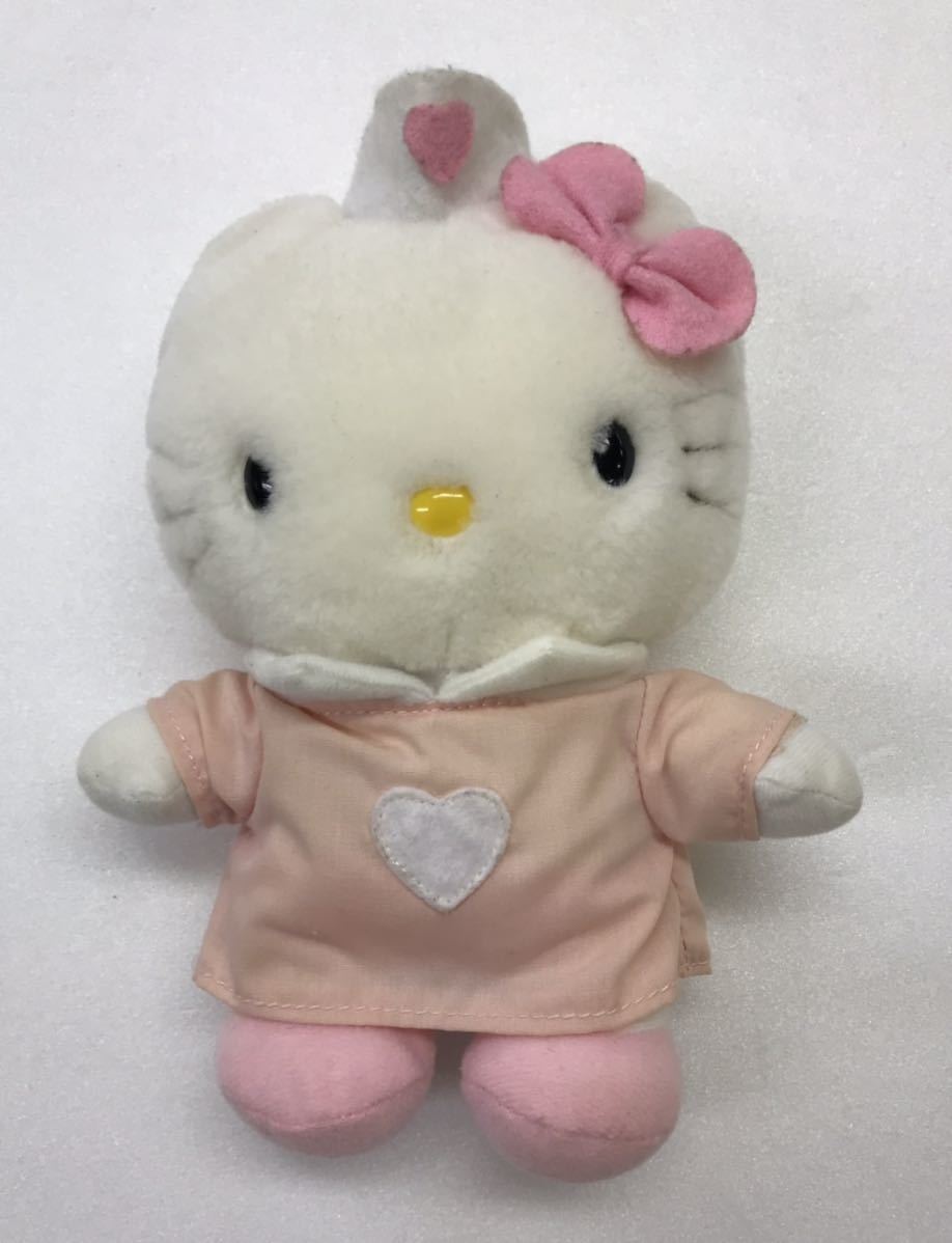 ハローキティ ナース ピンク ハート ぬいぐるみ サンリオ キティちゃん 看護師 1997年 身長約21cm [送料無料]