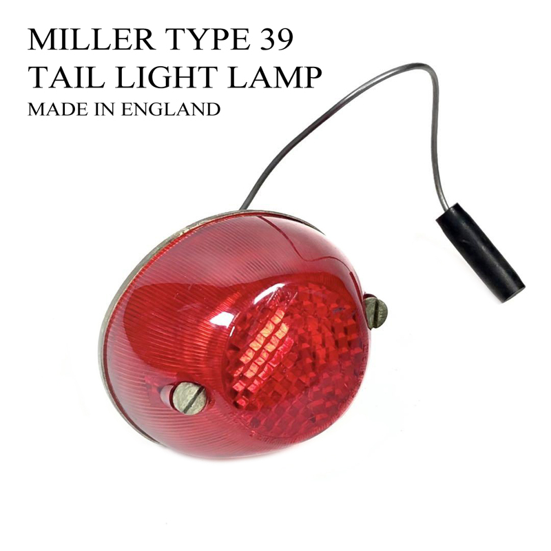 英国 MILLER ミラー製 タイプ39 ヴィンテージ テールライト リアランプ MADE IN ENGLAND