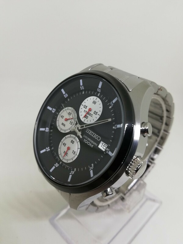 【稼働品】SEIKO セイコー 4T57-00G0 メンズクォーツクロノグラフ腕時計