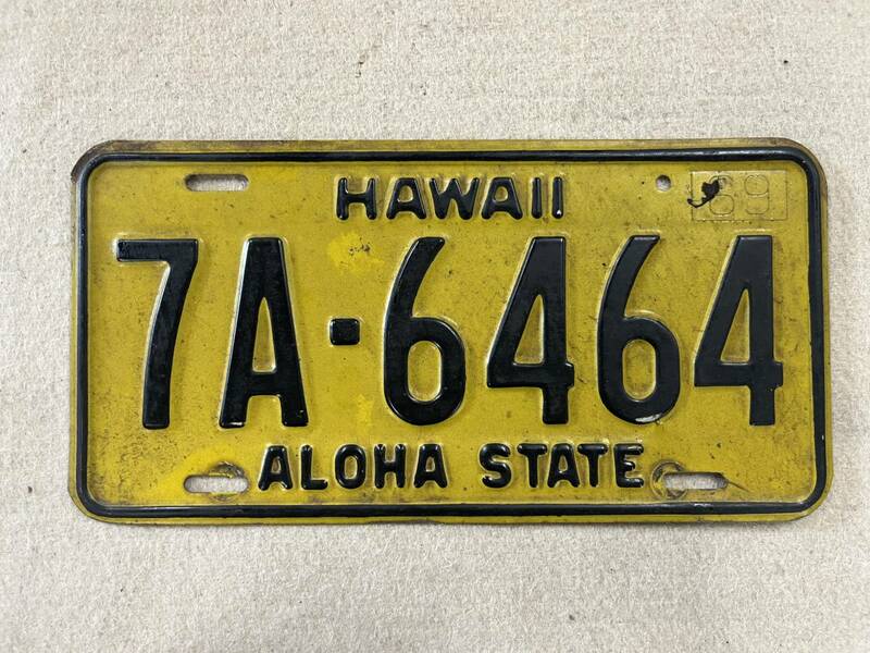 ヴィンテージ 1969 ハワイ ナンバープレート 7A-6464