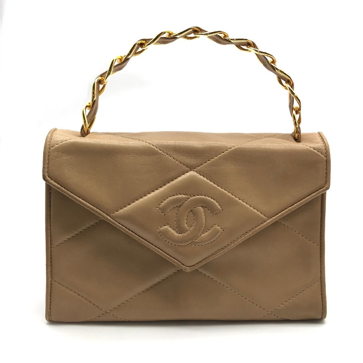 CHANEL シャネル マトラッセ チェーン ハンド バッグ ベージュ M9480