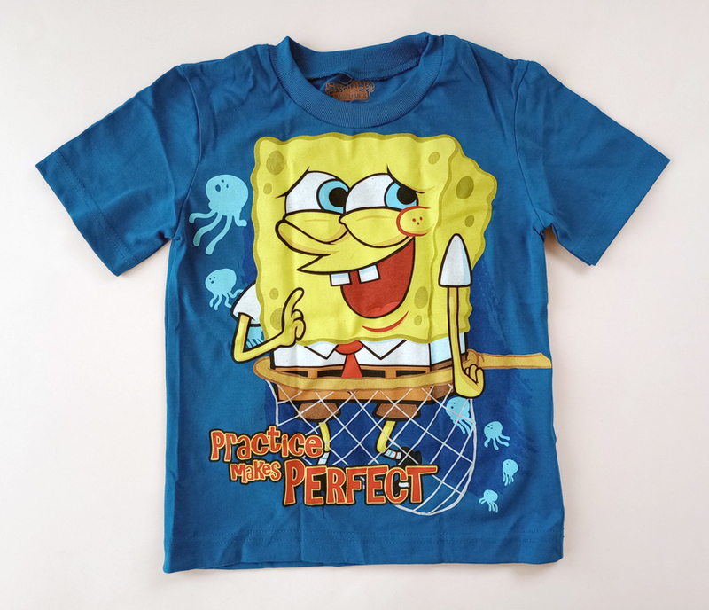 USA購入★★ スポンジボブ Tシャツ サイズ5/6 110 未使用品 ブルー ★★ Spongebob t shirts