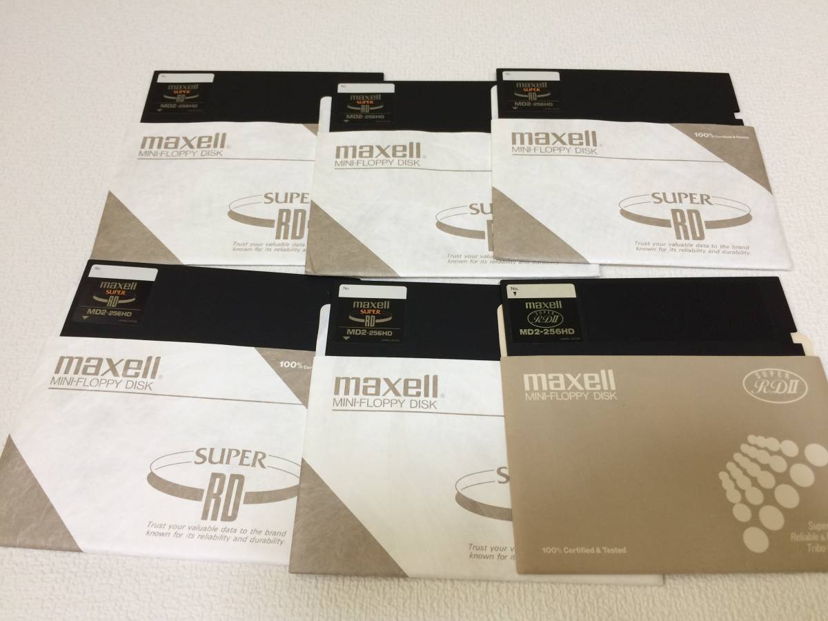 中古品 日立マクセル 5.25インチ2HDフロッピーディスク 6枚 現状品